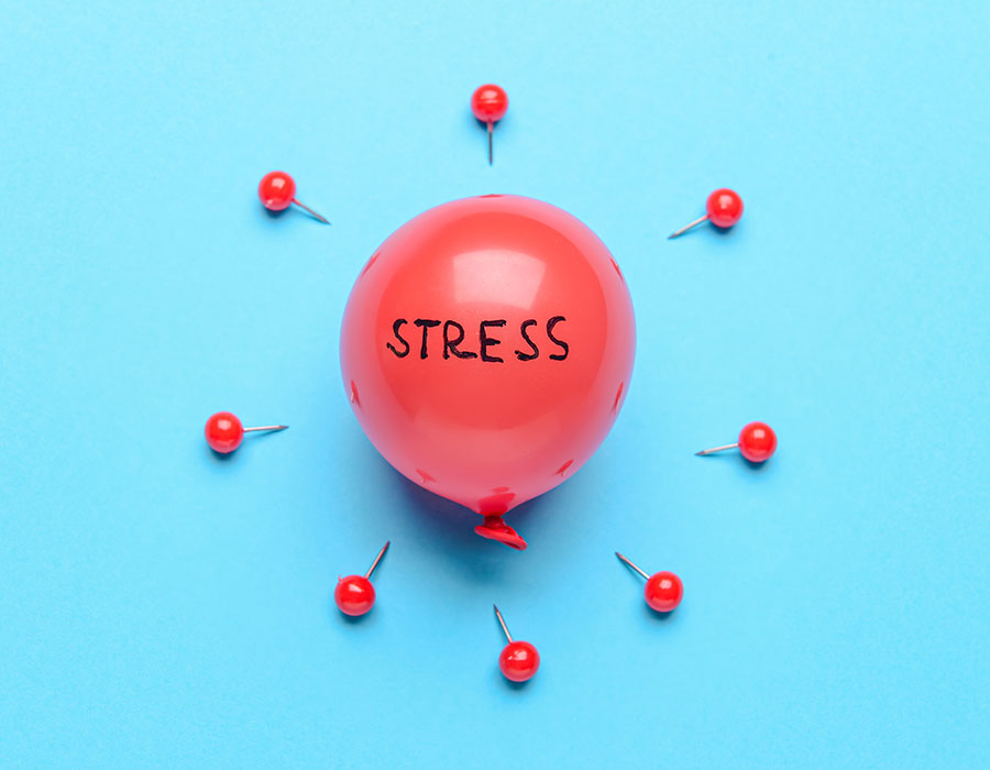 Stress Ball - A balloon surrounded by pins